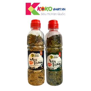 Rong biển vừng rắc cơm Hàn Quốc vị truyền thống và vị cá ngừ chai 220g